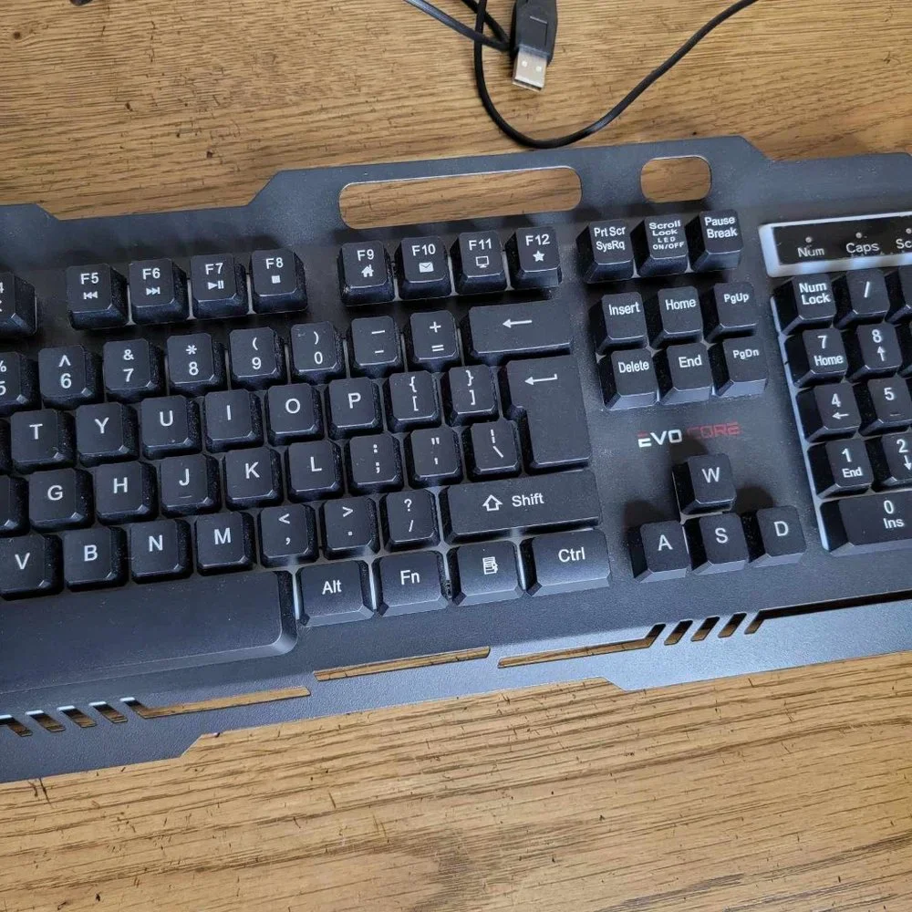 Evo Core LED Glow Gaming Keyboard MI-CGB01 Tested Works